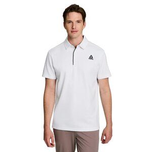 New Men's Reebok Performance Short Sleeve Polo Shirt Size M Stark White